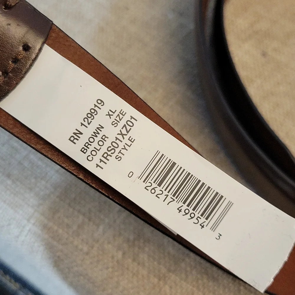RYAN SEACREST Brown XL 42-44 Leather Belt 11RS01XZ01